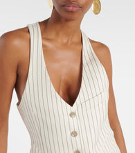 Tom Ford Pinstripe wool and silk-blend vest