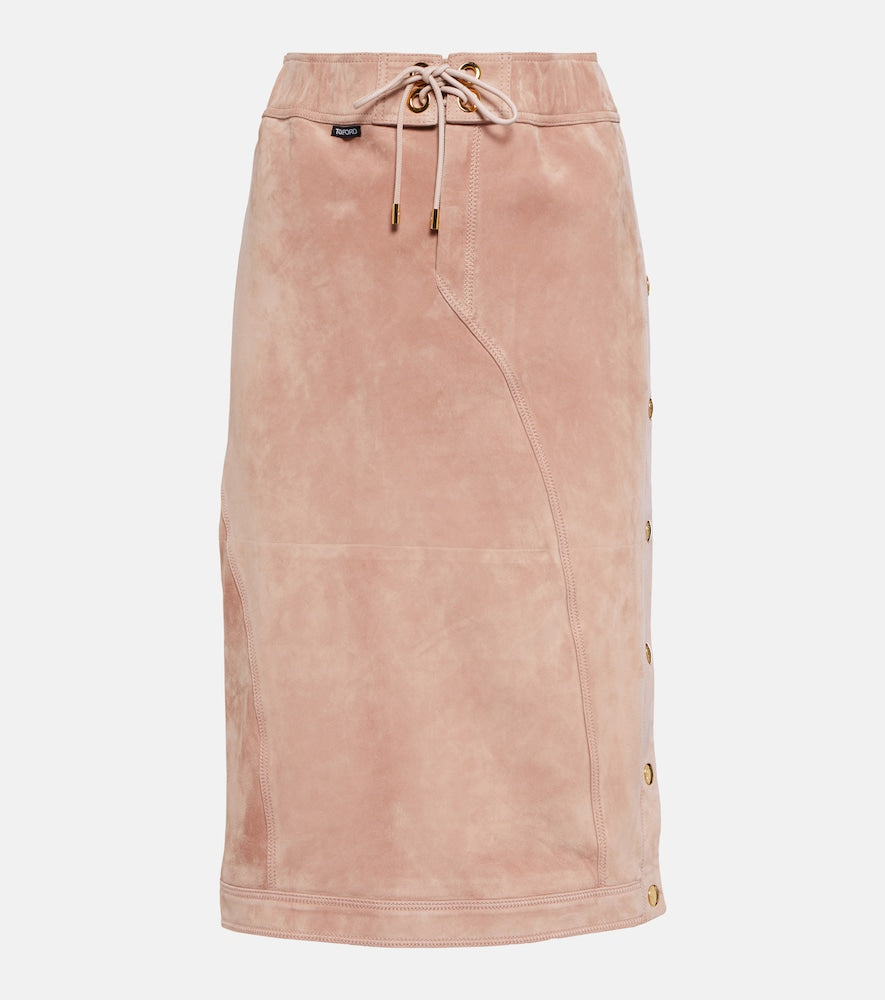 Tom Ford Plonge leather midi skirt - Tom Ford Plonge 皮革中长裙