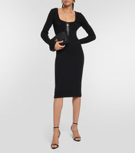 Tom Ford Ribbed-knit wool midi dress