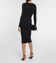 Tom Ford Ribbed-knit wool midi dress