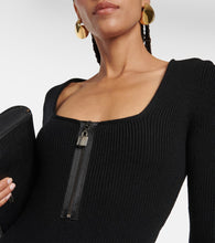 Tom Ford Ribbed-knit wool midi dress