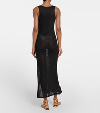 Tom Ford Satin-trimmed raffia-effect maxi dress