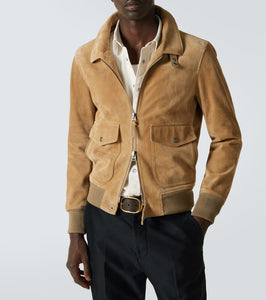 Tom Ford Shearling-trimmed suede blouson