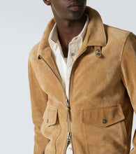 Tom Ford Shearling-trimmed suede blouson