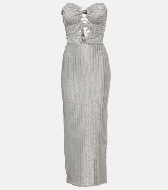 Tom Ford Sleeveless cutout metallic gown