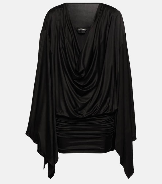 Tom Ford Slick ruched jersey minidress