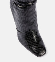 Tom Ford Snake-effect leather over-the-knee boots