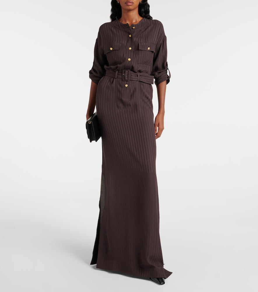 Tom Ford Striped belted shirt dress