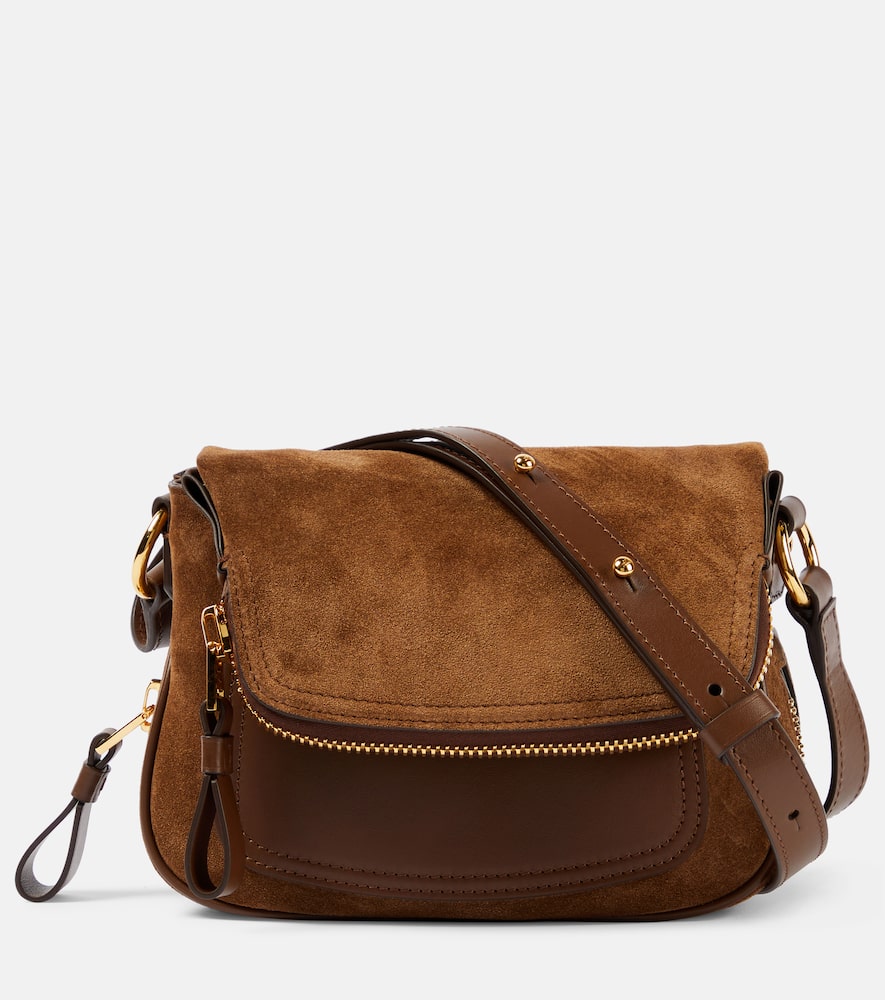 Tom Ford Suede and leather crossbody bag. Shop Tom Ford Shoulder Bags for women now.