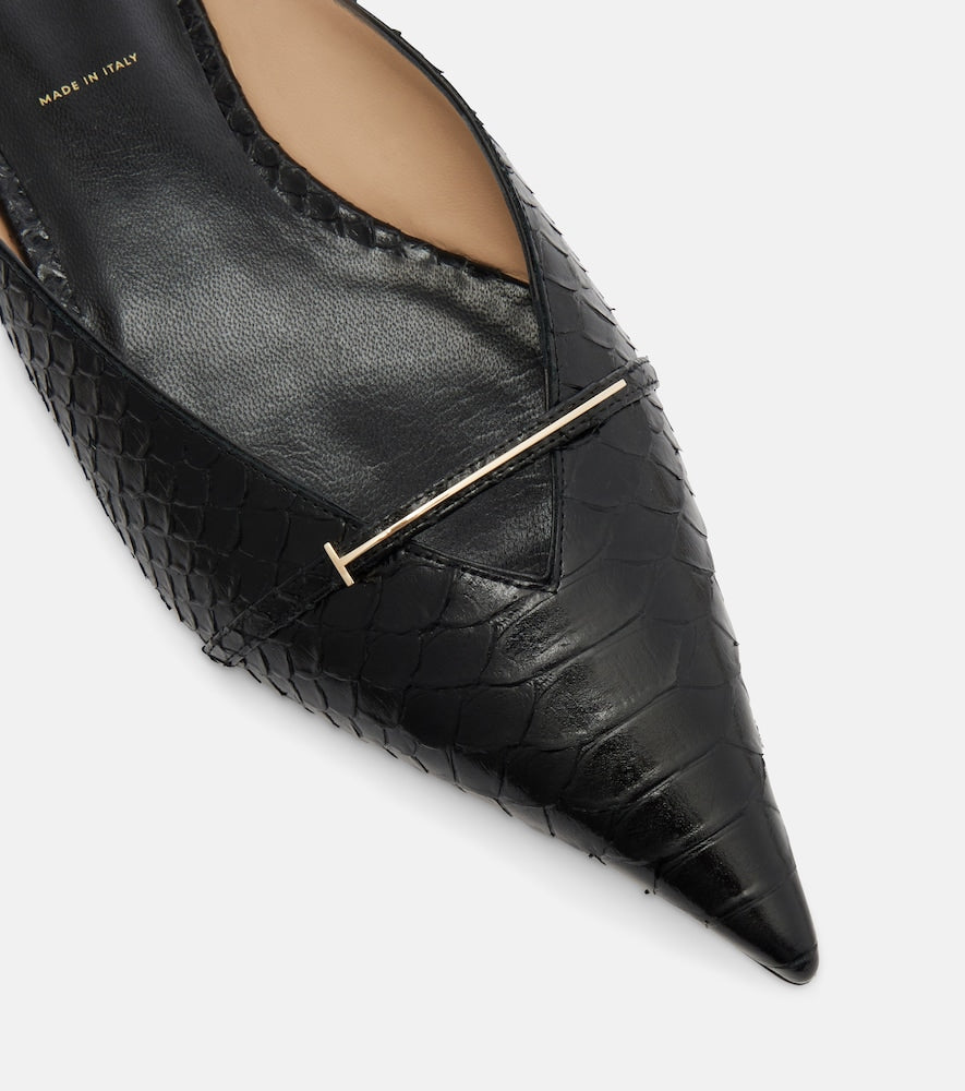 Tom Ford T Icon croc-effect leather sandals