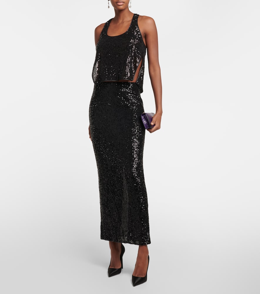 Tom Ford T crystal-embellished satin pumps