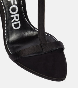 Tom Ford T crystal-embellished satin sandals