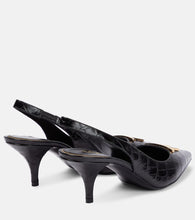 Tom Ford TF croc-effect leather slingback pumps