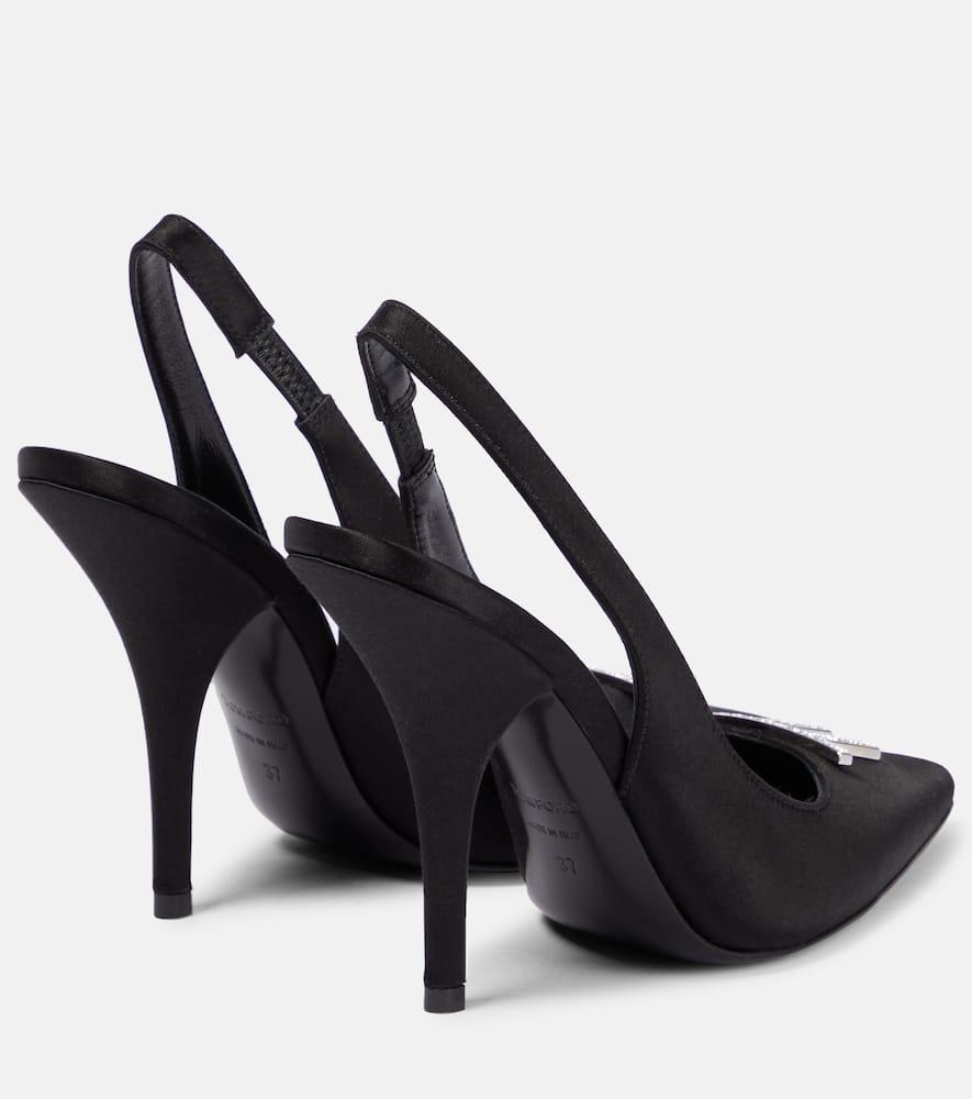 Tom Ford TF satin slingback pumps