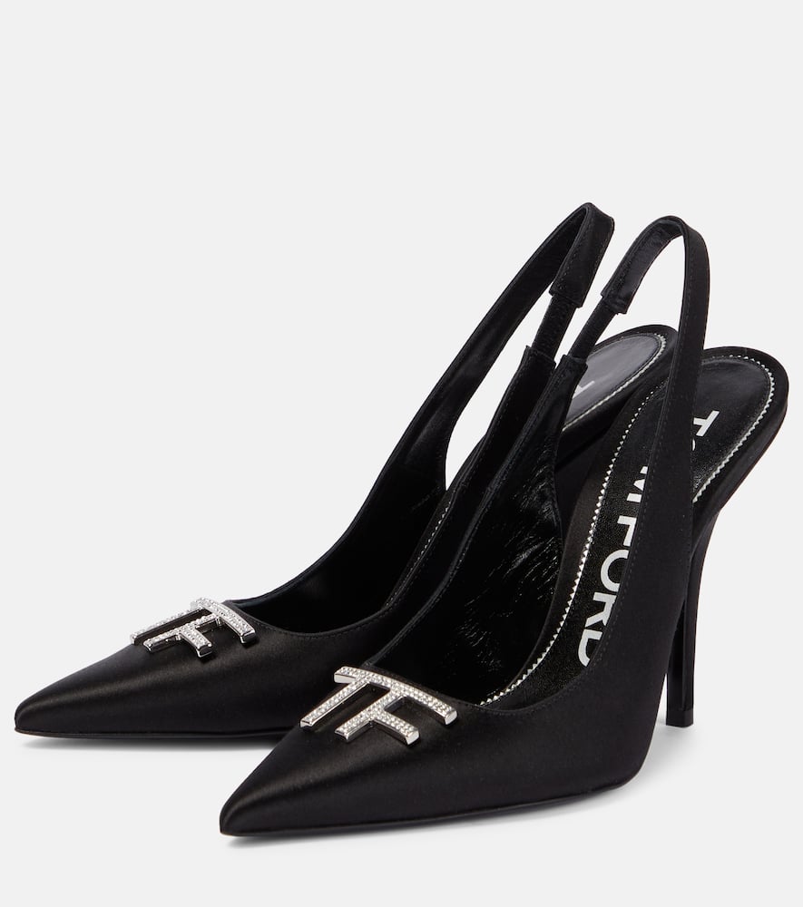 Tom Ford TF satin slingback pumps