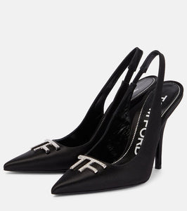 Tom Ford TF satin slingback pumps