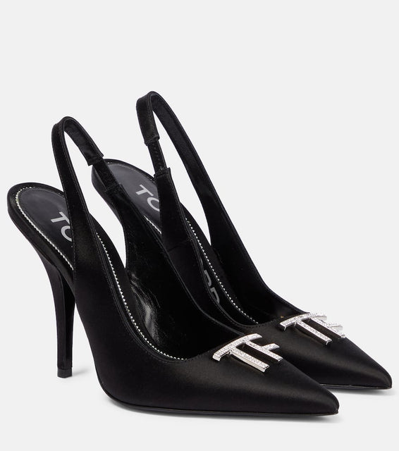 Tom Ford TF satin slingback pumps