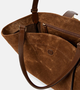 Tom Ford Tara Medium suede and leather tote bag