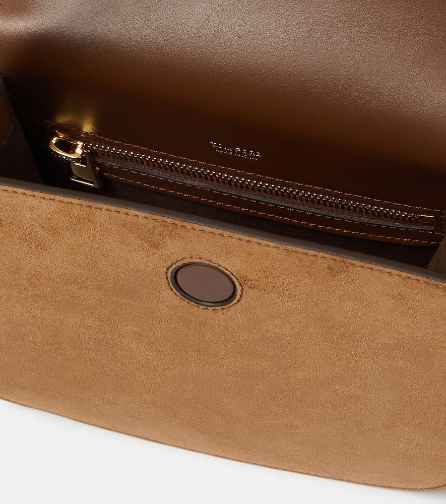 Tom Ford Tara Mini leather and suede crossbody bag