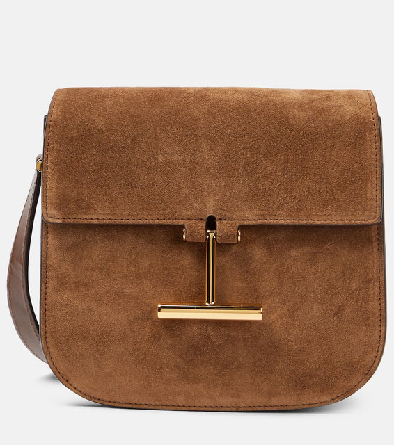 Tom Ford Tara Mini leather and suede crossbody bag. Shop Tom Ford Shoulder Bags for women now.