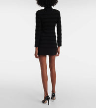 Tom Ford Velvet-trimmed turtleneck minidress