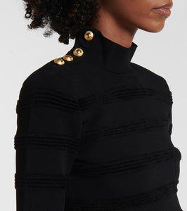 Tom Ford Velvet-trimmed turtleneck minidress