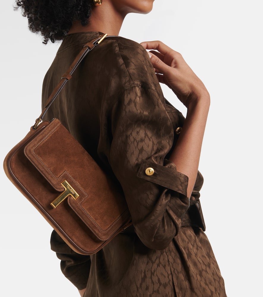 Tom Ford Wallis Mini suede crossbody bag