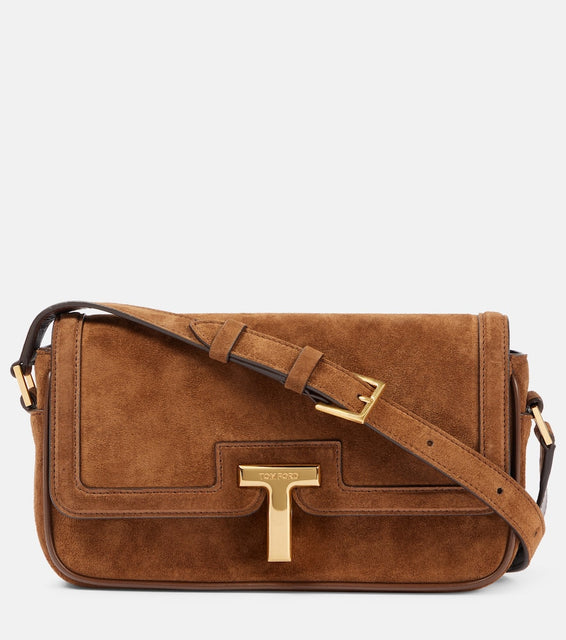 Tom Ford Wallis Mini suede crossbody bag. Shop Tom Ford Shoulder Bags for women now.