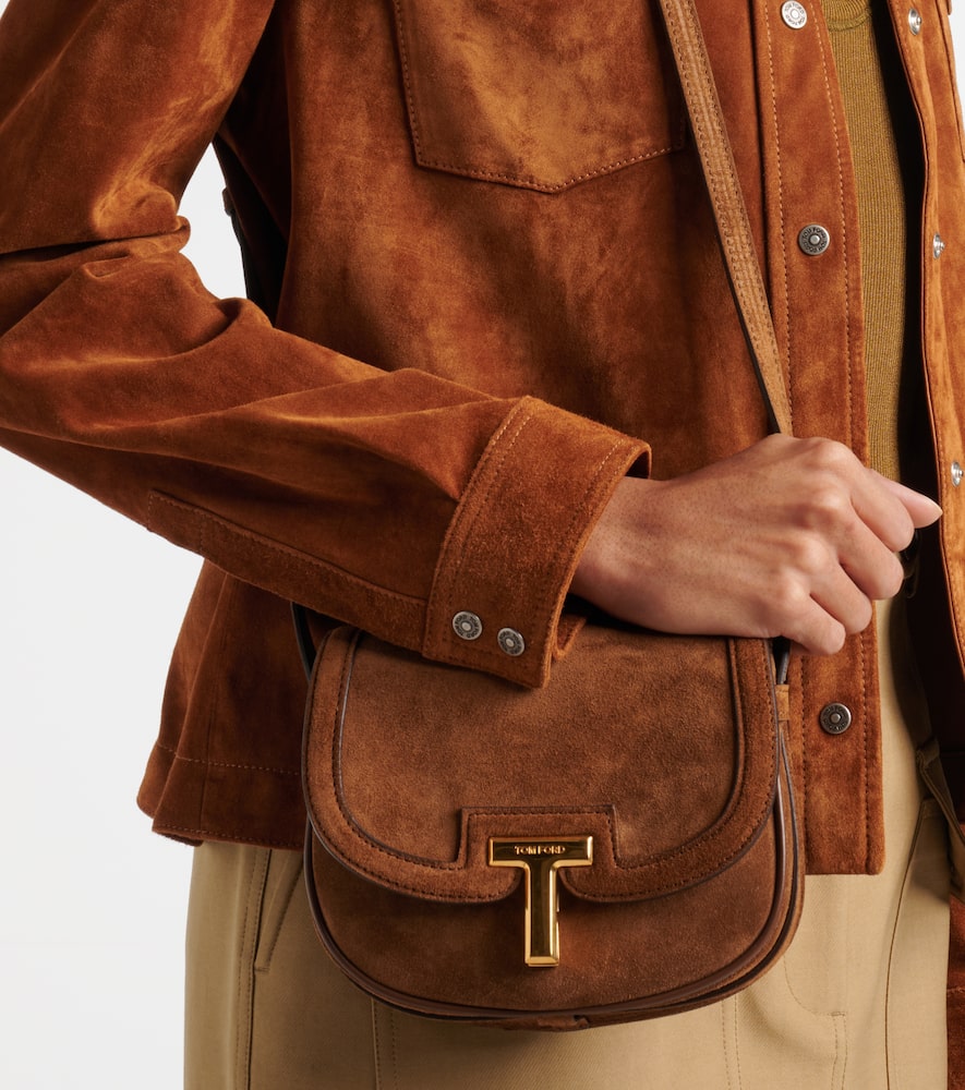 Tom Ford Wallis Mini suede shoulder bag
