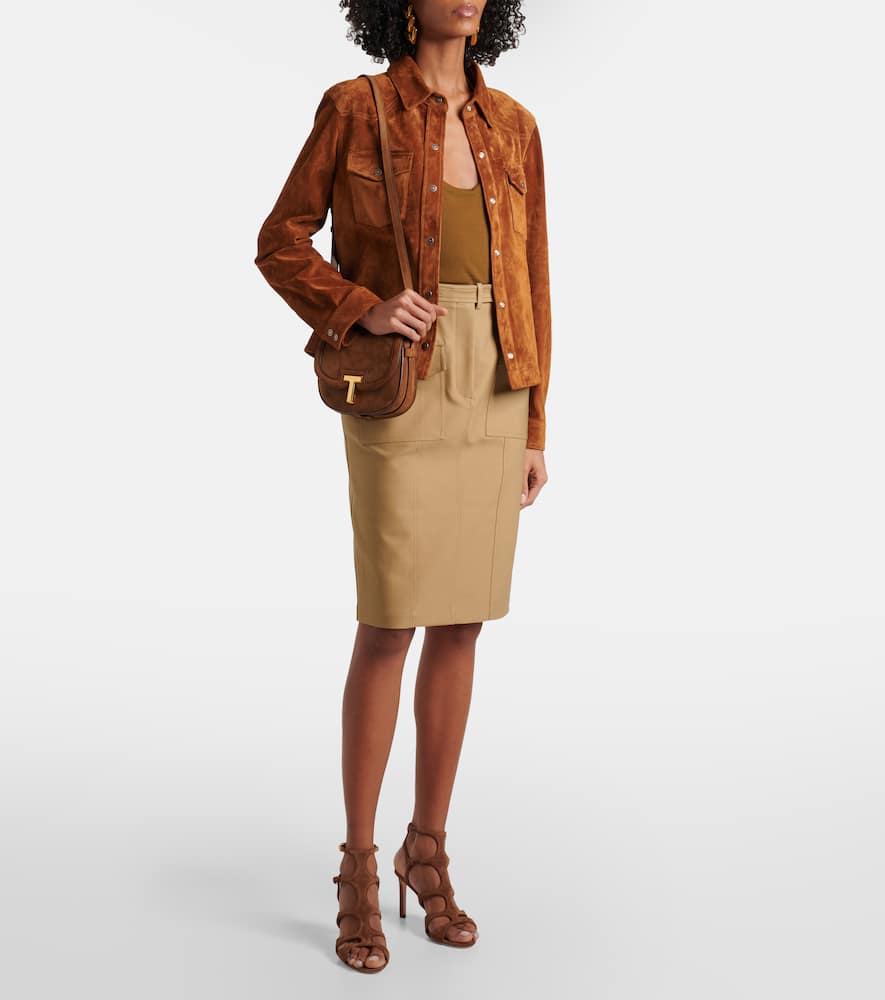 Tom Ford Wallis Mini suede shoulder bag