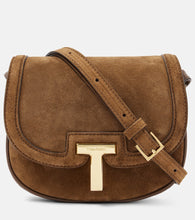 Tom Ford Wallis Mini suede shoulder bag. Shop Tom Ford Crossbody Bags for women now.