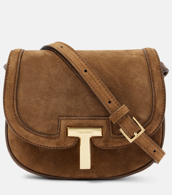 Tom Ford Wallis Mini suede shoulder bag. Shop Tom Ford Crossbody Bags for women now.