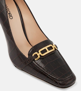 Tom Ford Whitney 85 croc-effect leather pumps