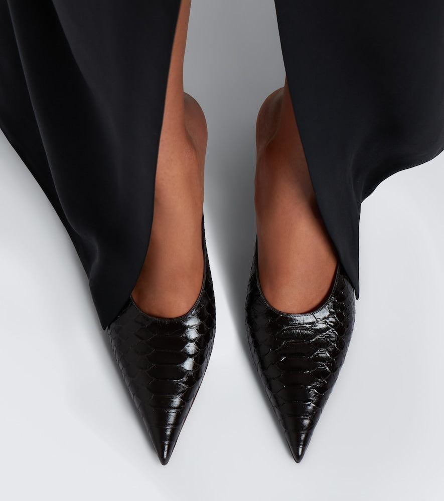 Brown Tom Ford Croc-effect leather mules - Mid Heel Pumps
