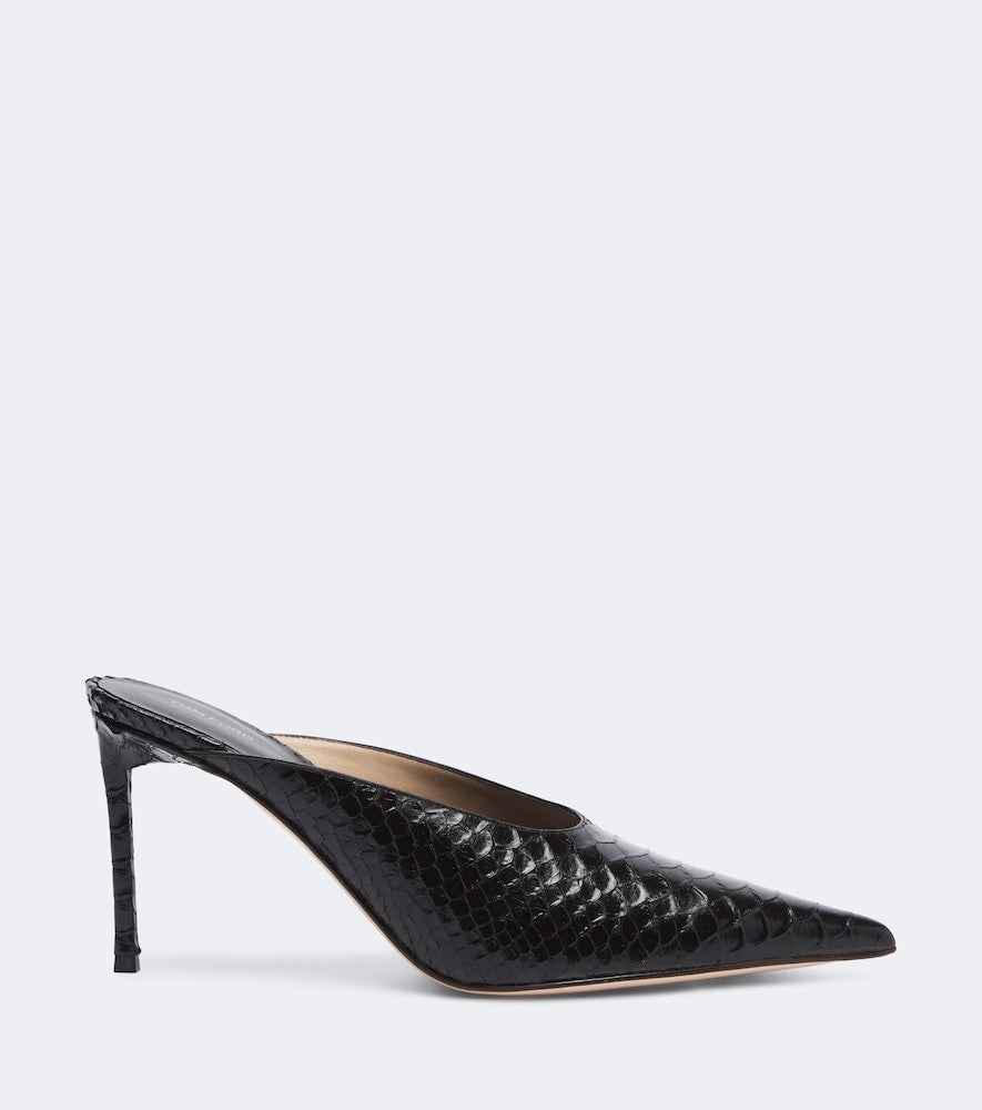 Brown Tom Ford Croc-effect leather mules - Mid Heel Pumps