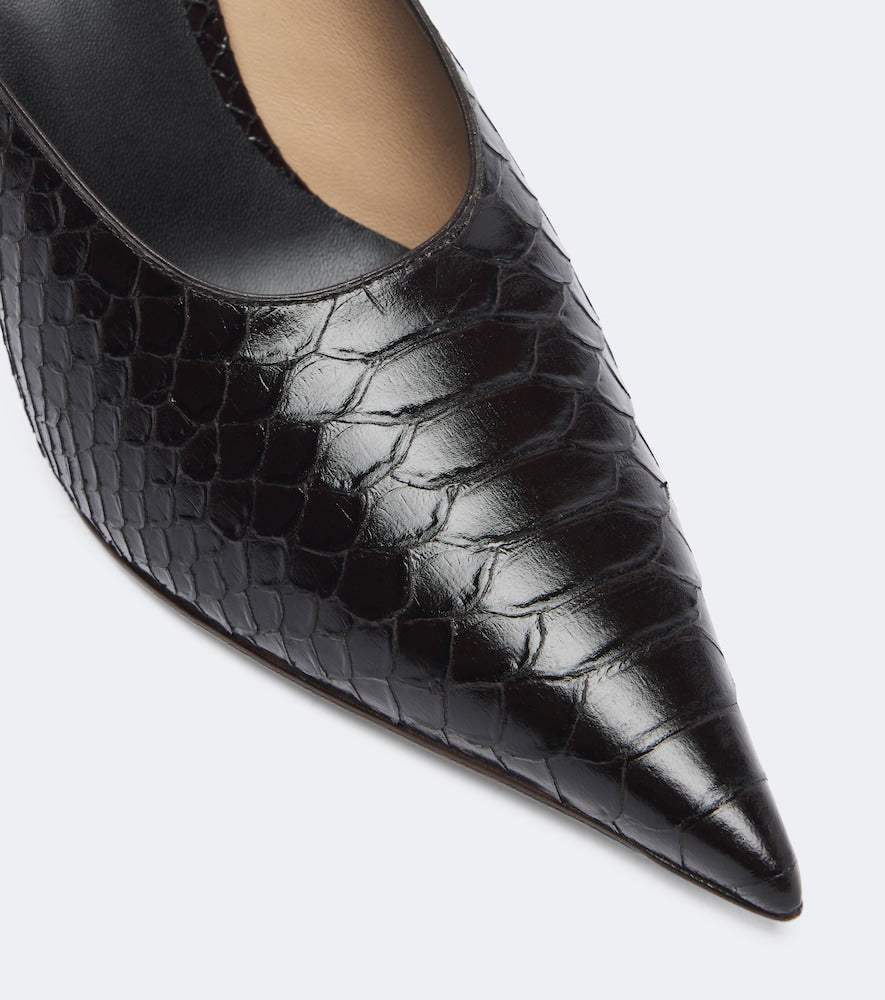Brown Tom Ford Croc-effect leather mules - Mid Heel Pumps