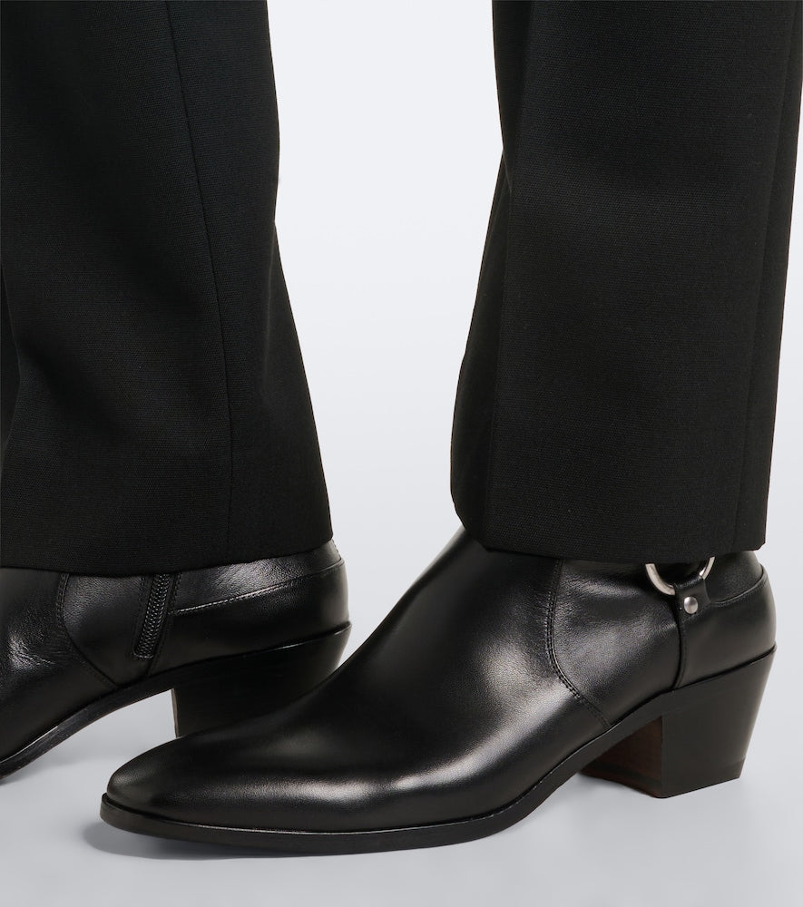 Tom Ford Leather ankle boots in Black - Mid Heels