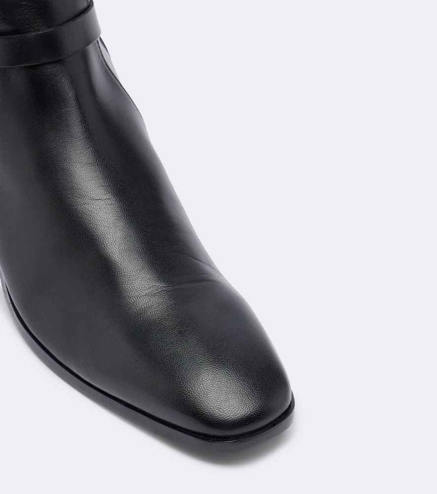 Tom Ford Leather ankle boots in Black - Mid Heels