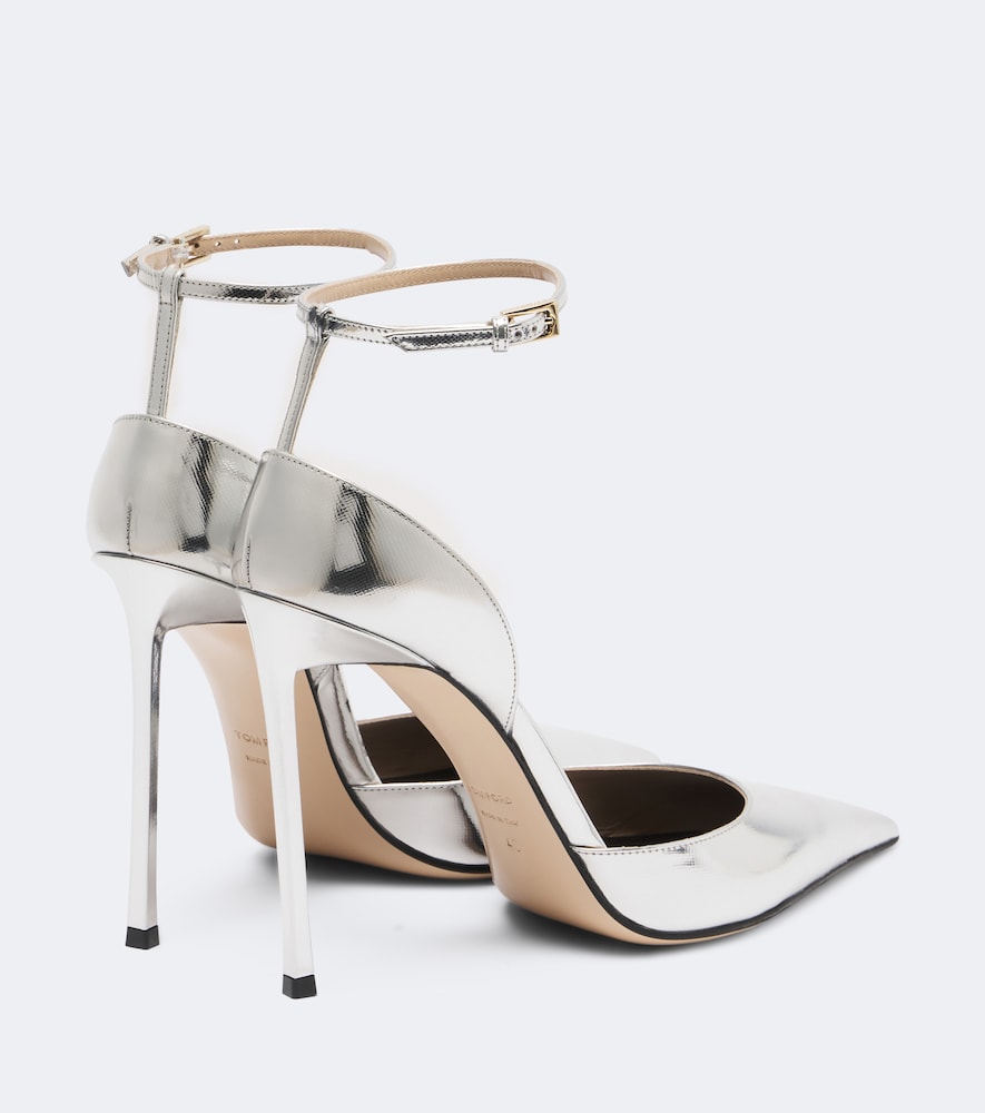 Tom Ford Metallic leather pumps in Silver - High-Heel Pumps