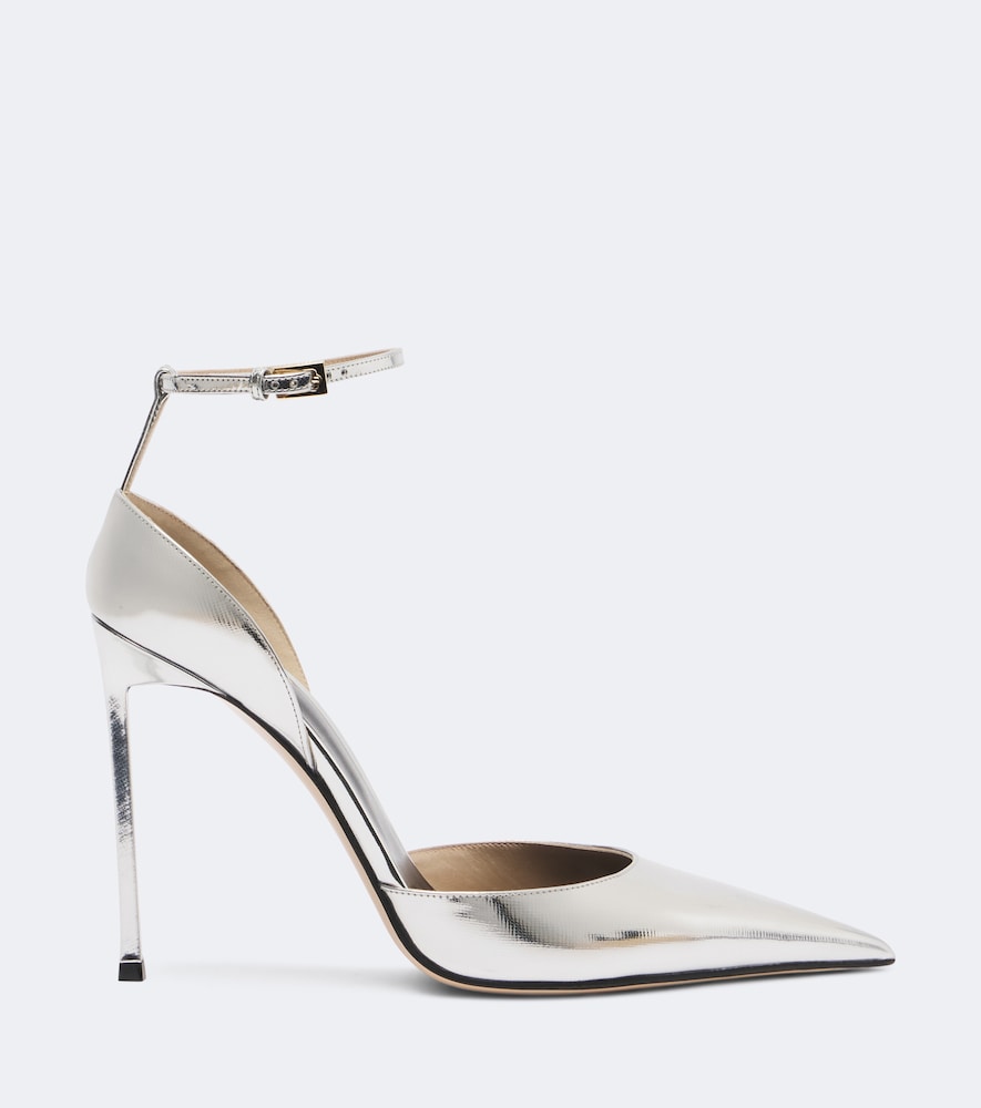 Tom Ford Metallic leather pumps in Silver - High-Heel Pumps