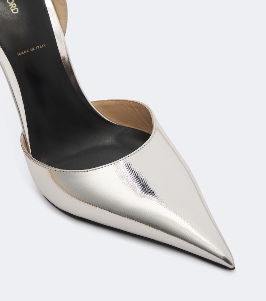 Tom Ford Metallic leather pumps in Silver - High-Heel Pumps