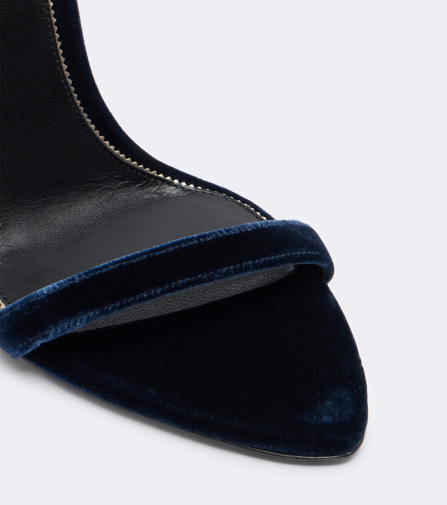 Tom Ford Padlock velvet sandals (Blue) - Heeled Sandals
