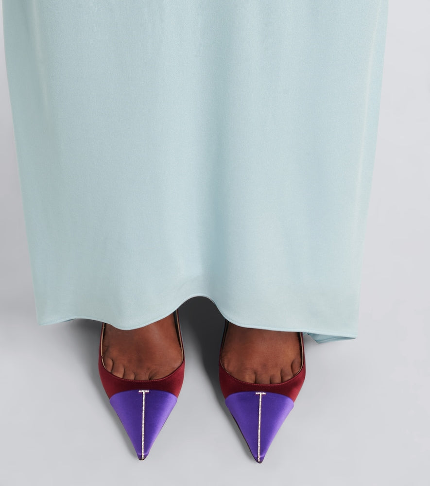 Purple Tom Ford Satin slingback pumps - High-Heel Pumps