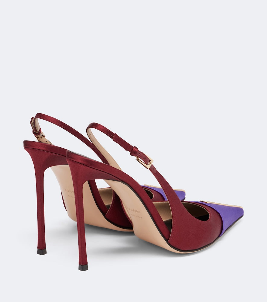 Purple Tom Ford Satin slingback pumps - High-Heel Pumps