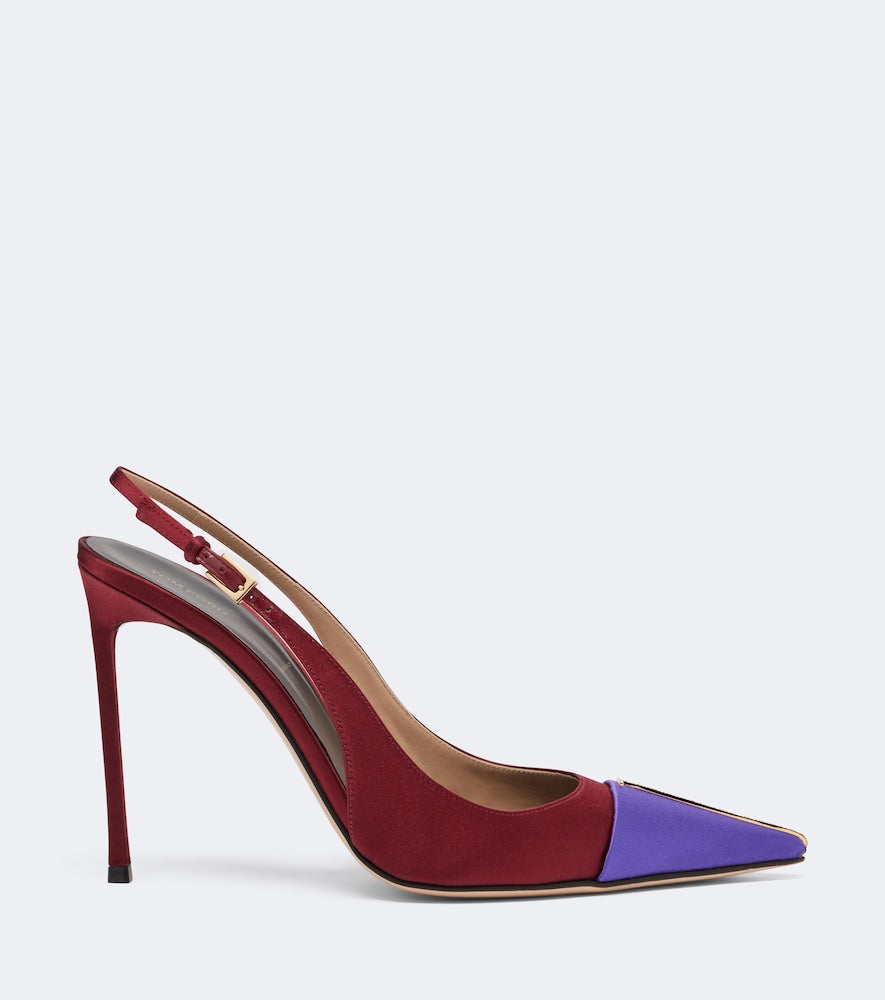 Purple Tom Ford Satin slingback pumps - High-Heel Pumps
