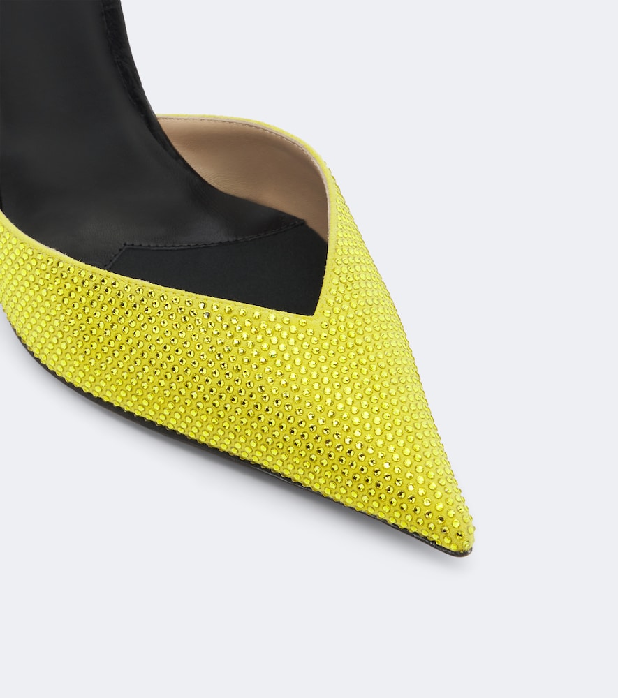 Tom Ford Selen embellished leather slingback pumps in Yellow - High-Heel Pumps