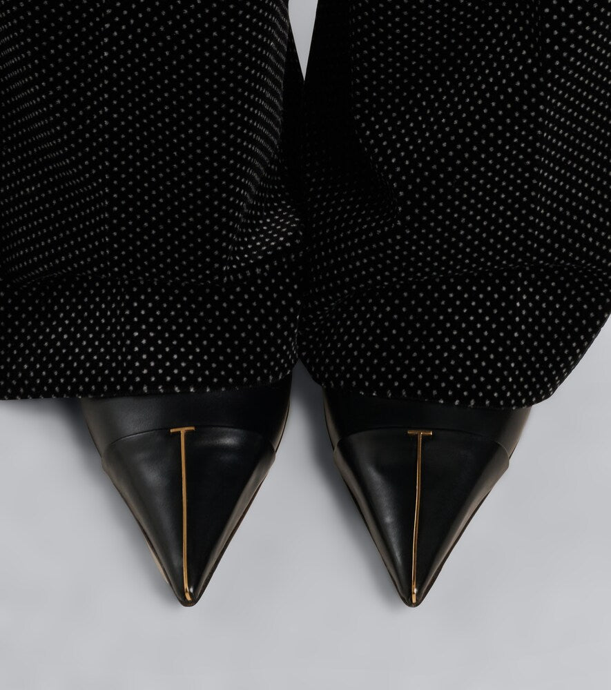 Tom Ford T leather ankle boots (Black) - High Heels
