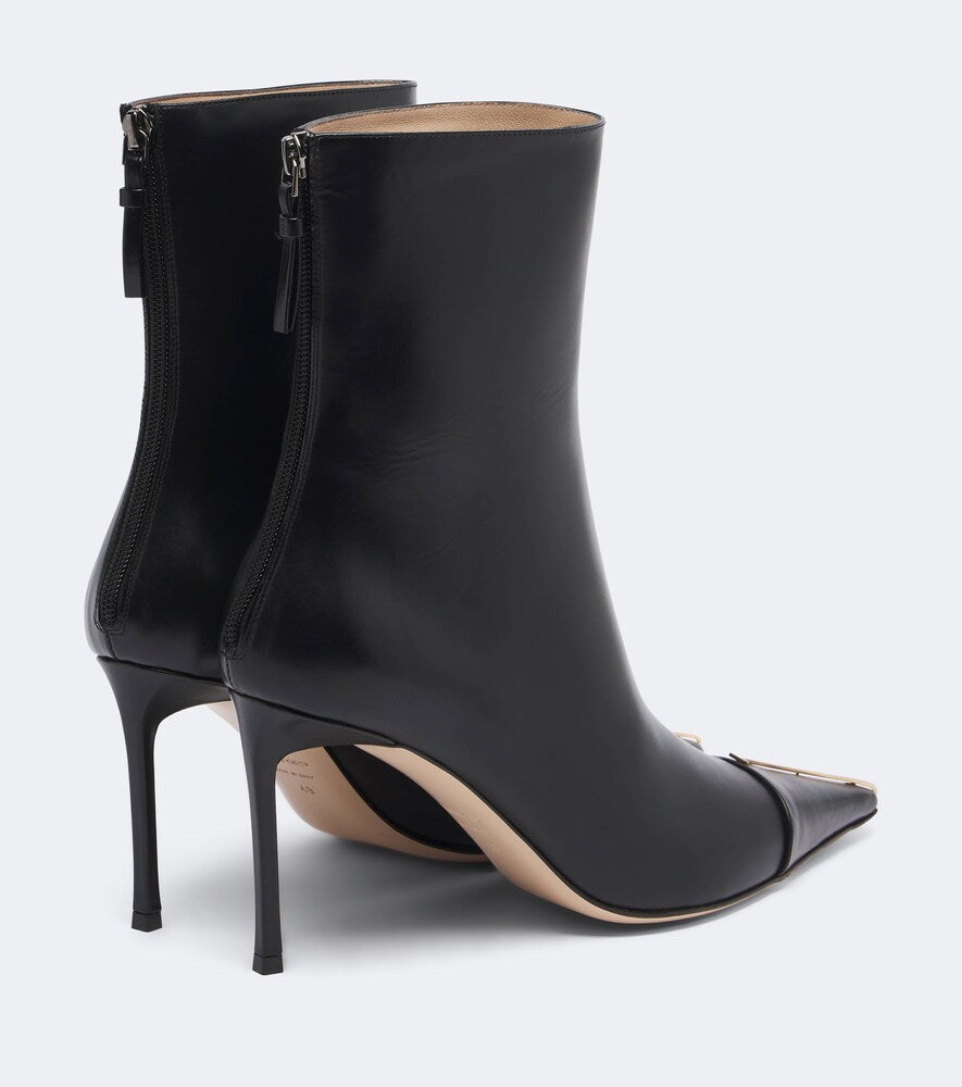 Tom Ford T leather ankle boots (Black) - High Heels
