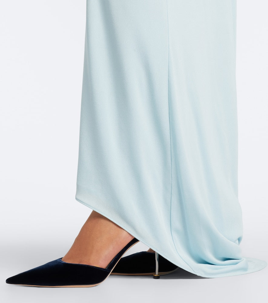 Tom Ford Velvet pumps in Blue - Mid Heel Pumps