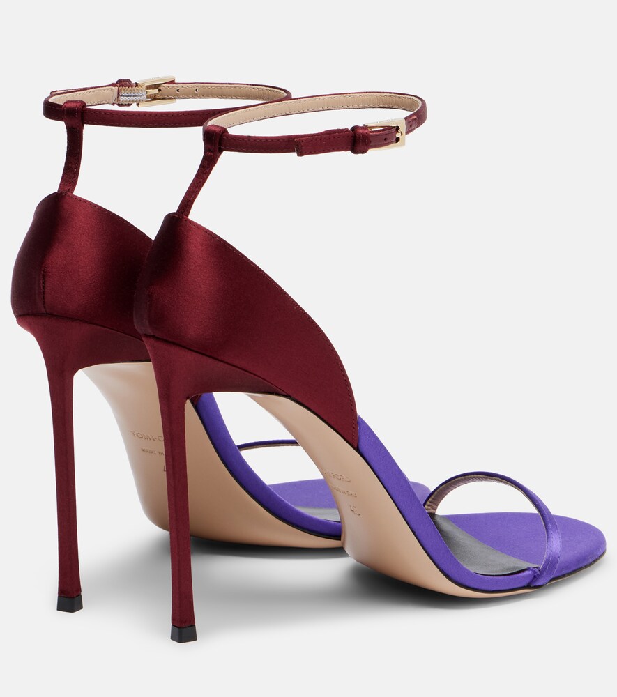 Tom Ford Vertigo satin sandals - Purple Heeled Sandals
